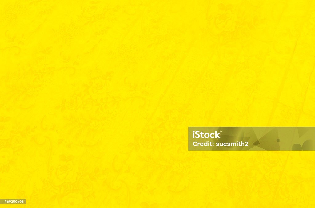 Jaune avec motif floral - Photo de Fond jaune libre de droits