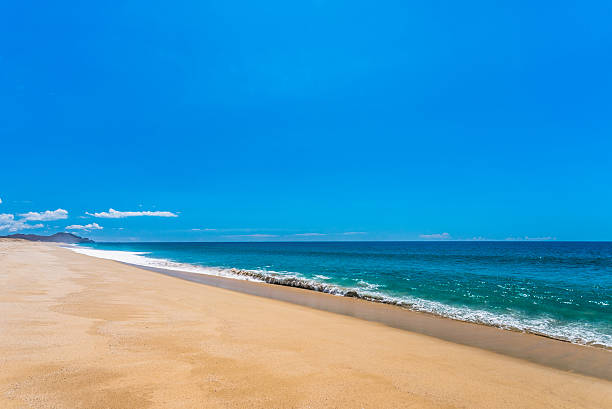 istock Wide Angle of a Beach and Ocean with Blue Sky 469252152