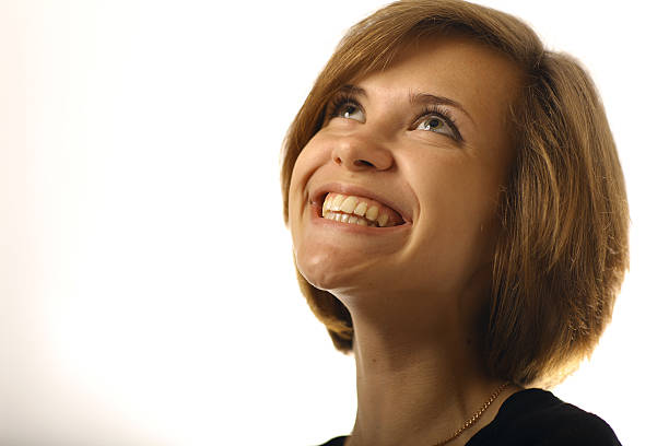 istock Surprised girl cheerful portrait head 469253716