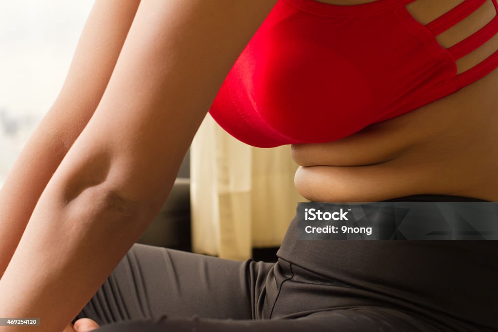 fat belly of woman with excessive obesity 2015 Stock Photo