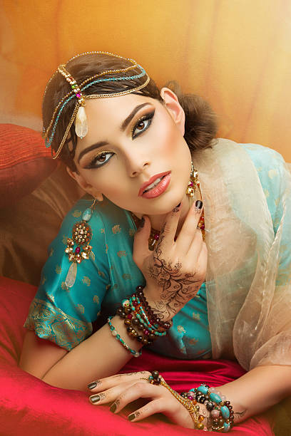istock Beautiful girl in sari 469258198