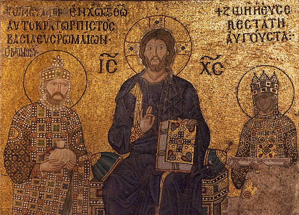 istock Emperor Constantine and Empress Zoe Mosaics 469258324