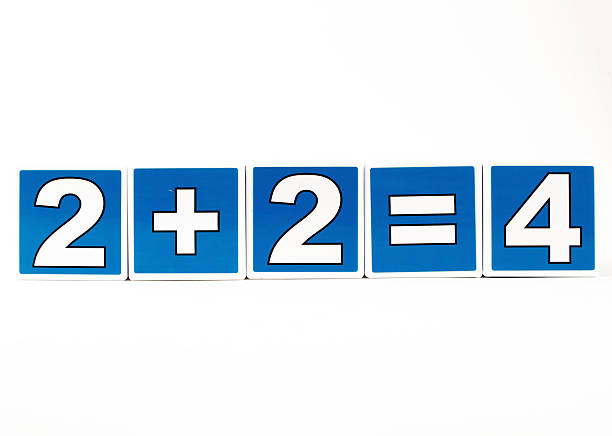 istock 2 PLUS 2 equals 4 Child's Building Block 469259260