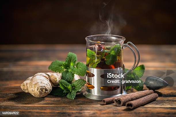 Cup Of Herbal Tea Stock Photo - Download Image Now - 2015, Backgrounds, Cinnamon