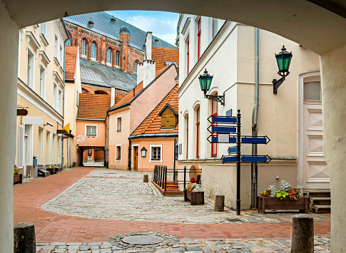 Convent yard in old city of Riga