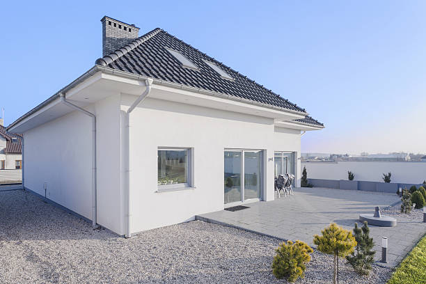 istock External view of single-family home 469274936