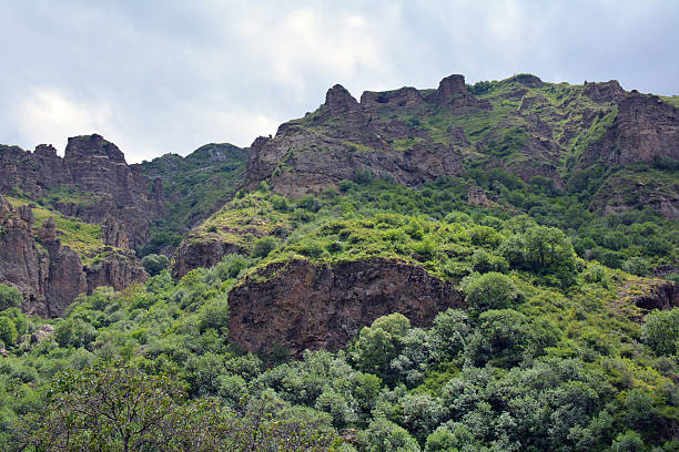 istock mountains and cliffs surrounding Azat river and Geghard monaster 469278720