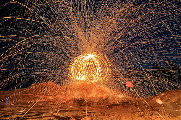 istock Fire Spinning Steel Wool Photography Red Circles 3 469286320