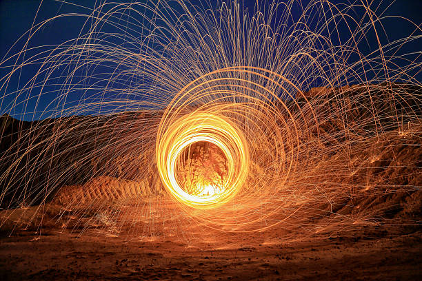 istock Fire Spinning Steel Wool Photography Red Circles 4 469286322