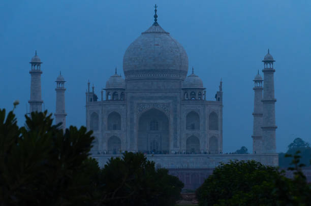 istock View of Taj Mahal from Mehtab Bagh at night 469295484