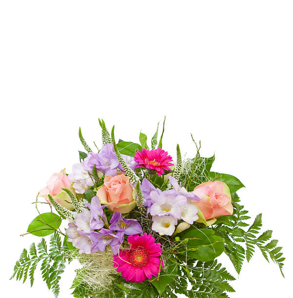 istock Colorful rose bouquet isolated . 469299486