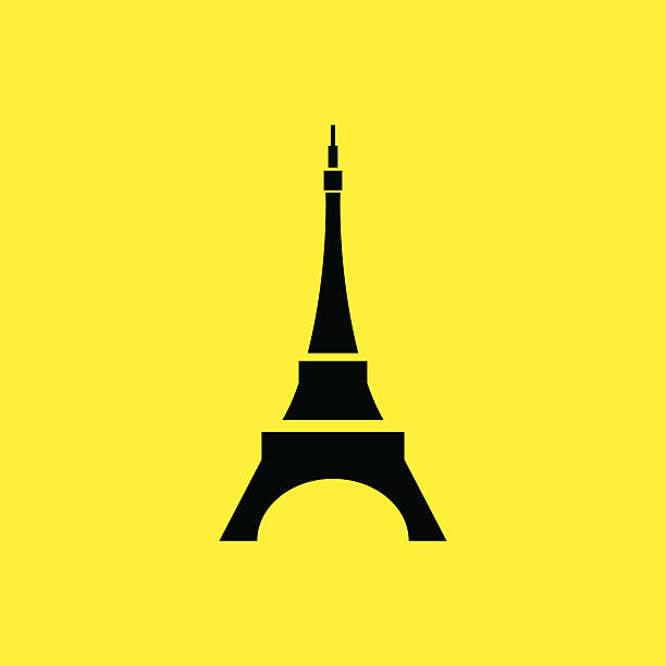 ilustraciones, imágenes clip art, dibujos animados e iconos de stock de torre eiffel en parís. aislado sobre fondo blanco. - french currency illustrations