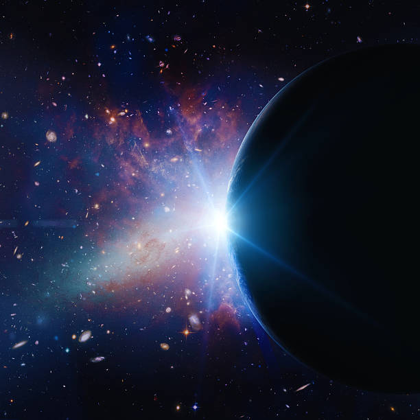 istock Rising sun under the Earth planet, abstract backgrounds. NASA im 469305692