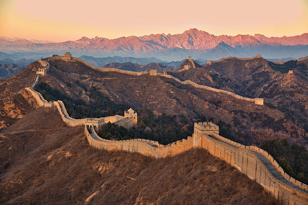 grande muraille de chine - tourist travel china great wall of china photos et images de collection