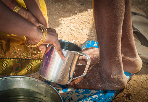 Ceremonial Washing Of Feet In India Stock Photo Download Image Now ceremonial-washing-of-feet-in-india-stock-photo-download-image-now