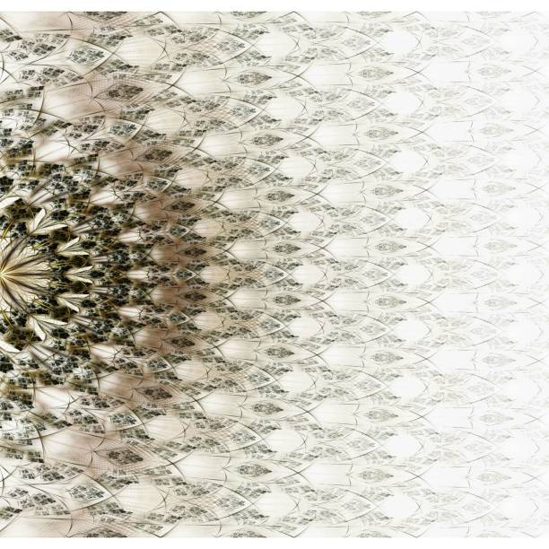 istock Symmetrical green fractal flower, digital logarithm 469307198