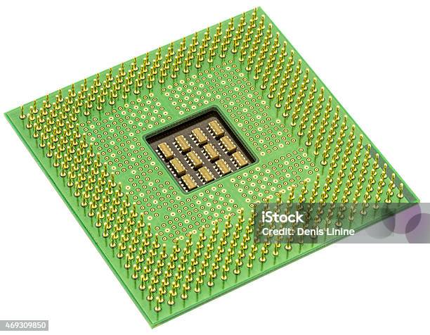 Microprocessor Pins Stock Photo - Download Image Now - 2015, CPU, Circuit Board