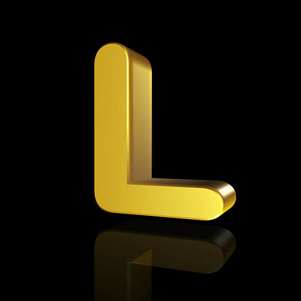 istock Gold letter L in 3D 469310292