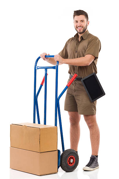 istock Messenger waiting with a push cart 469310650