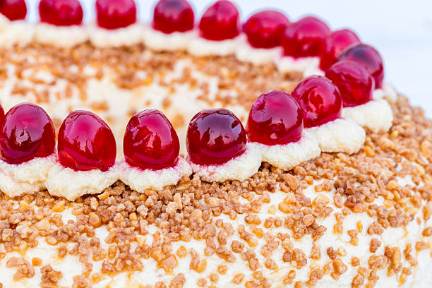 istock Frankfurt crown cake with cherries in detail 469314498