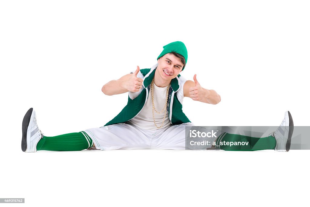 friendly man dressed like a funny gnome friendly man dressed like a funny gnome posing Isolated on white background in full length. 2015 Stock Photo