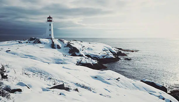 Photo of Lighthouse in Fresh Snow