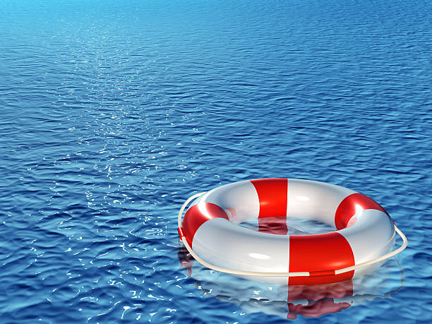 istock Lifebuoy, floating on sea 469319902