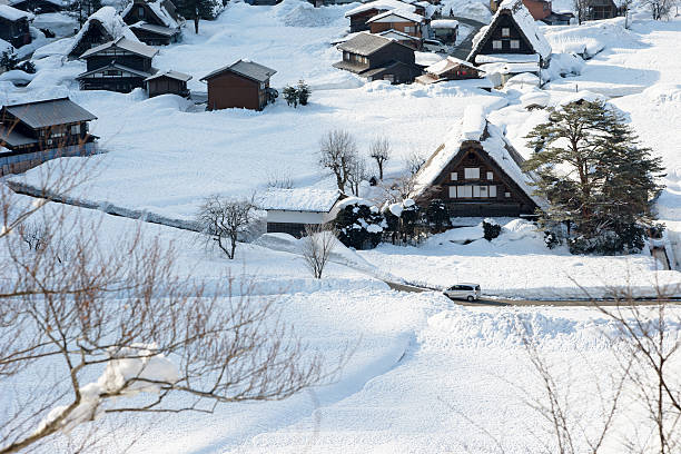 The UNESCO World Heritage Villages, Shirakawa-go, Japan stock photo