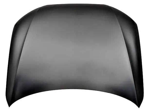 spare black car bonnet isolated