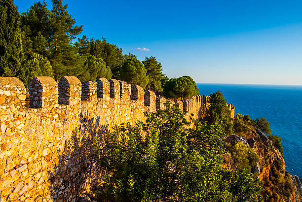 Castle of Alanya overlooking the city and the beach, one of the famous destinations in Turkey
