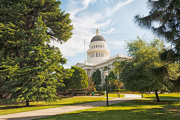 California Capitol on a beautiful day. stock photo