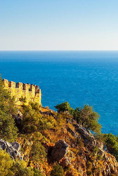 Castle of Alanya overlooking the city and the beach, one of the famous destinations in Turkey