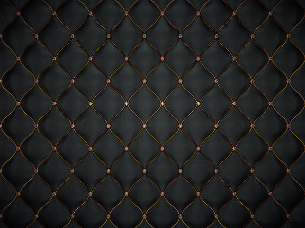 istock Luxury leather pattern with golden wire and diamonds 469329634