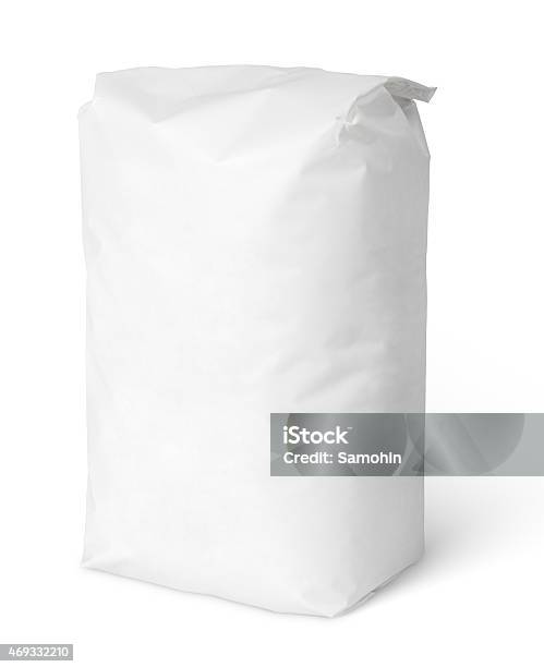 White Blank Paper Bag Package Of Salt Stock Photo - Download Image Now - Flour, Bag, Packaging