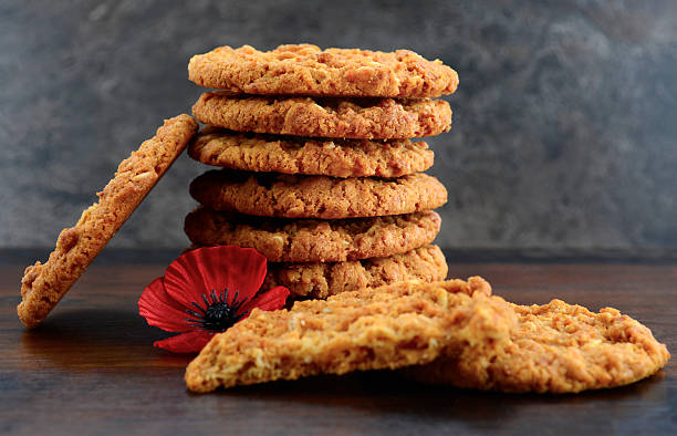 istock Stacked up Australian Anzac biscuits 469332558