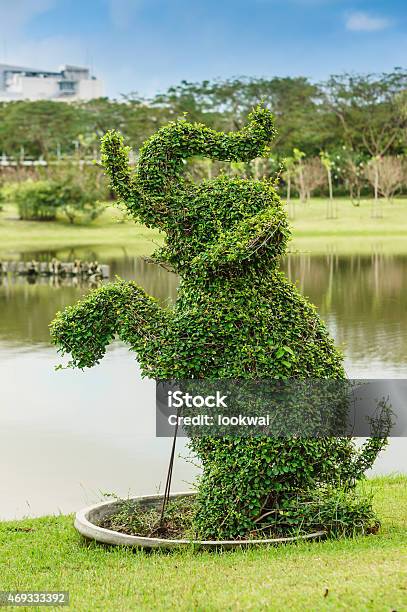 Treeshaped Elephants Stock Photo - Download Image Now - Topiary, Elephant, Animal