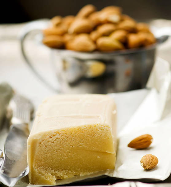 istock piece of crude marzipan. 469334056