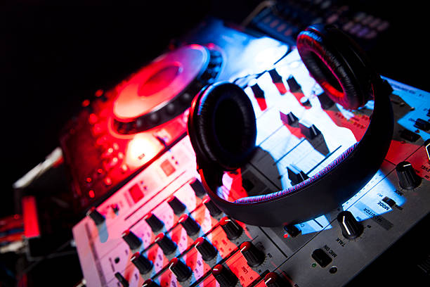 istock Dj mixer with headphones 469334434
