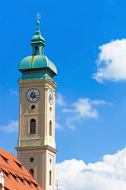 istock Clock tower of cathedral in Munich 469337700