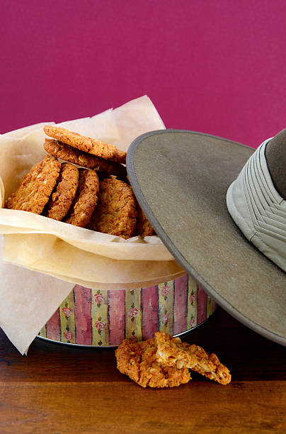 istock Australian Anzac biscuits in vintage biscuit tin 469337996