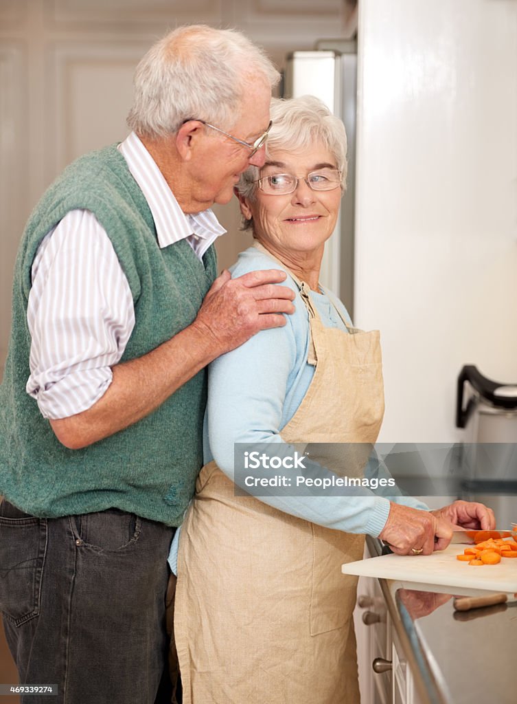 Smells delicious my love Shot of a senior couple cooking dinner in the kitchen togetherhttp://195.154.178.81/DATA/i_collage/pi/shoots/783133.jpg 2015 Stock Photo