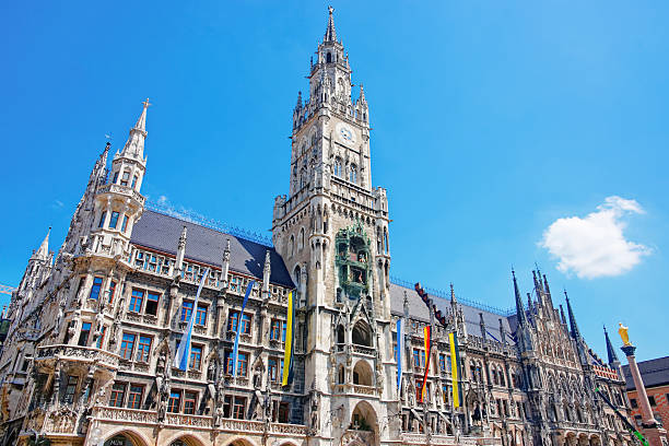 Munich city hall in summer