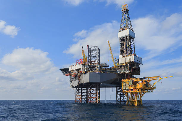 istock offshore jack up drilling rig over the production platform 469346066