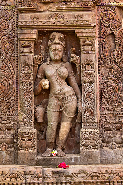 Ardhanarishwara Image of Ardhanarishwara on the wall of Vaital Deul. Ardhanarishwara is the androgynic form of Durga and Shiva in one body (half of the body is female and half is male) bhubaneswar stock pictures, royalty-free photos & images