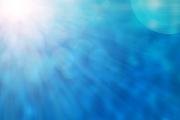 istock Blue Color with Light Rays and Defocused Horizon 469347676