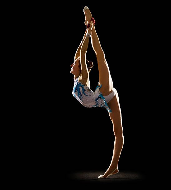 istock Young girl engaged art gymnastic 469348084