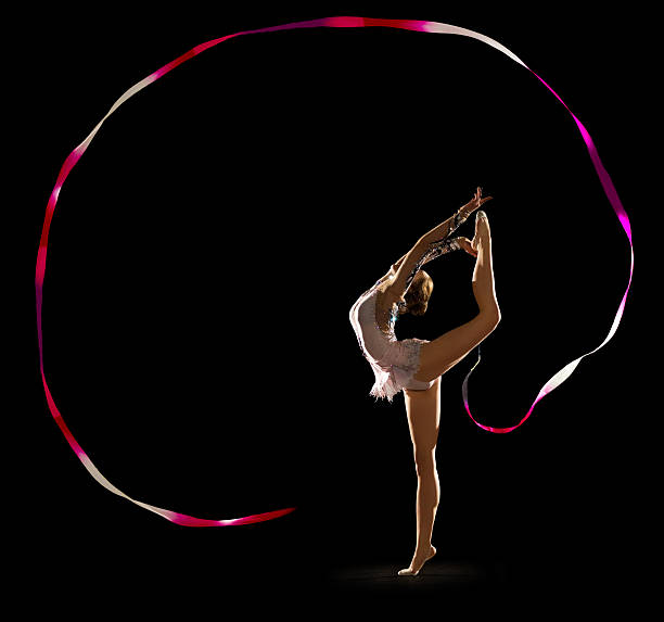 istock Young girl engaged art gymnastic 469348116