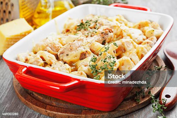 Casserole With Cauliflower And Chicken Stock Photo - Download Image Now - Chicken Meat, Cauliflower, Casserole