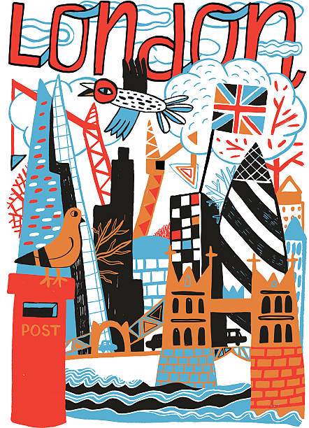 London in United Kingdom vector art illustration