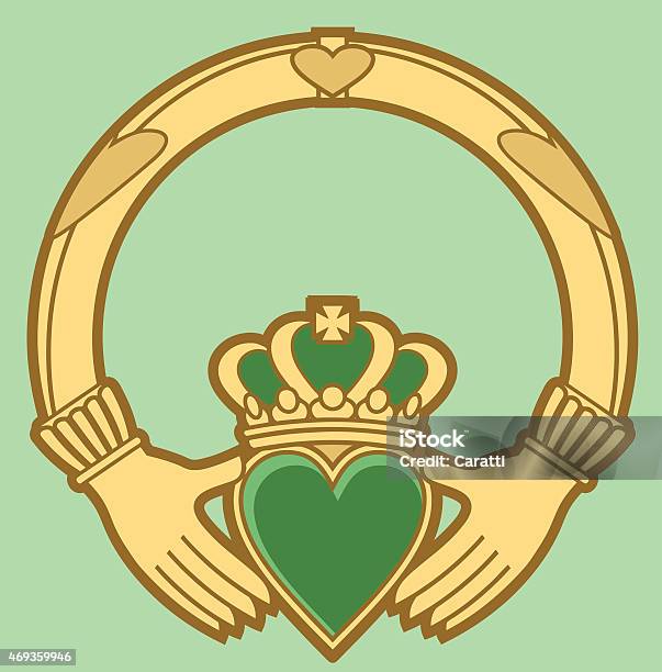 Irish Claddagh Stock Illustration - Download Image Now - Claddagh, Irish Culture, Heart Shape